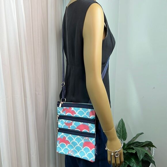 Simply Southern Triple Zip Crossbody Turtles - Picture 1 of 7